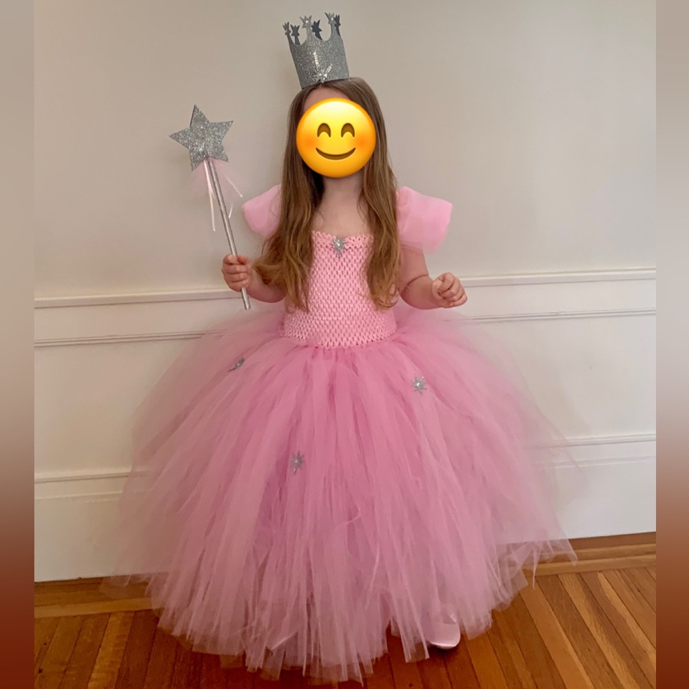 Kids Glinda Good Witch Fairy Costume